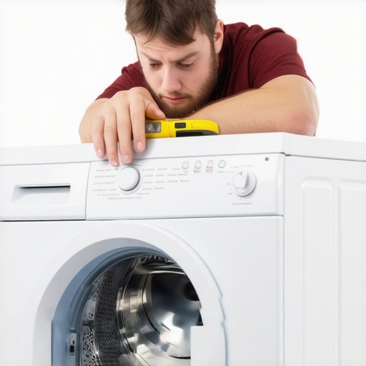 Checking washing machine level with a bubble tool